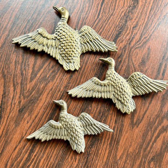 Wall Decor Vintage Mid Century Brass Mallard Duck Wall Decor Set Of 3
